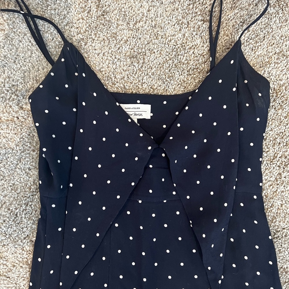 Summer midi dress with slit in front